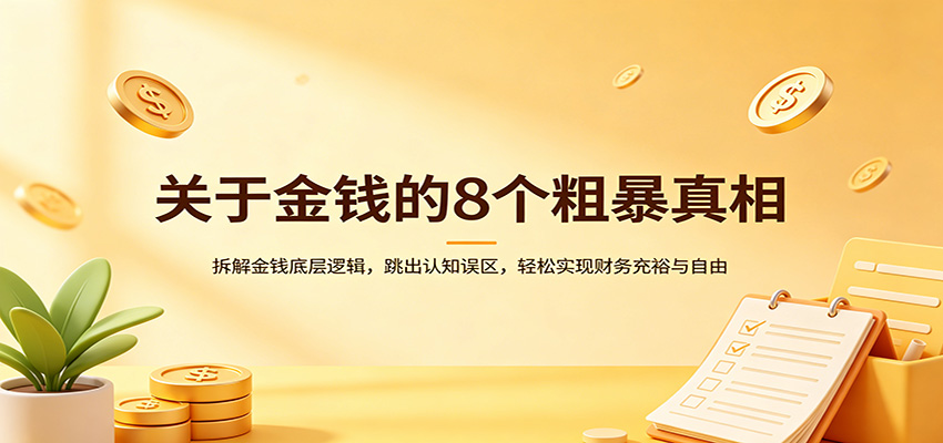 关于金钱的8个粗暴真相:拆解金钱底层逻辑,跳出认知误区,轻松实现财务充裕与自由-网赚副业网