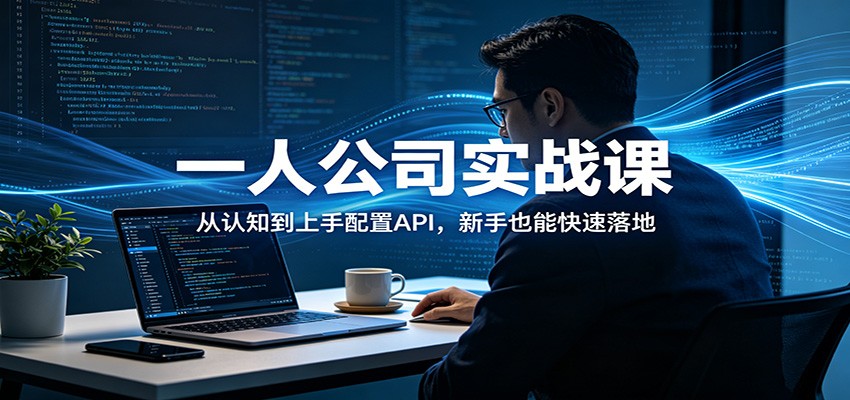 一人公司实战课：从认知到上手配置API，新手也能快速落地-网赚副业网