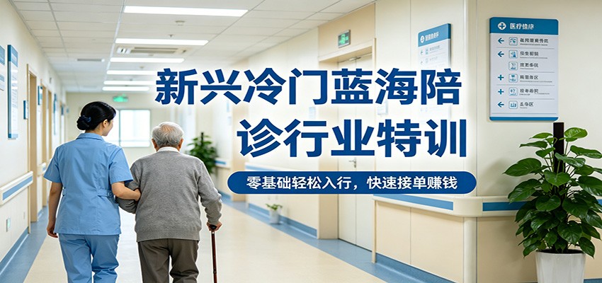 新兴冷门蓝海陪诊行业特训,零基础轻松入行,快速接单赚钱-网赚副业网