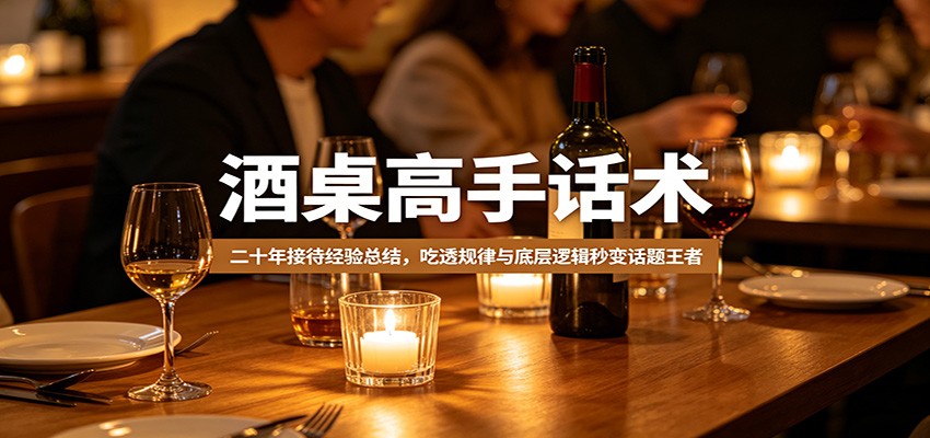 酒桌高手话术：二十年接待经验总结，吃透规律与底层逻辑秒变话题王者-网赚副业网