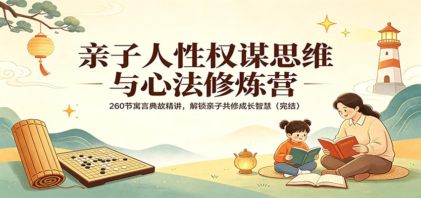 亲子人性权谋思维与心法修炼营:260节寓言典故精讲,解锁亲子共修成长智慧(完结)-网赚副业网