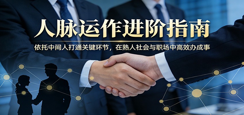 付费文章:人脉运作进阶指南,依托中间人打通关键环节,在熟人社会与职场中高效办成事-网赚副业网