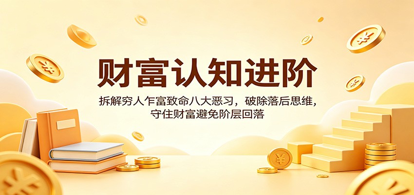 财富认知进阶:拆解穷人乍富致命八大恶习,破除落后思维,守住财富避免阶层回落-网赚副业网