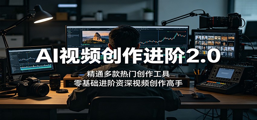 AI视频创作进阶2.0:精通多款热门创作工具,零基础进阶资深视频创作高手-网赚副业网