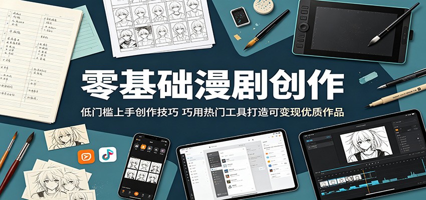 零基础漫剧创作:低门槛上手创作技巧,巧用热门工具打造可变现优质作品-网赚副业网