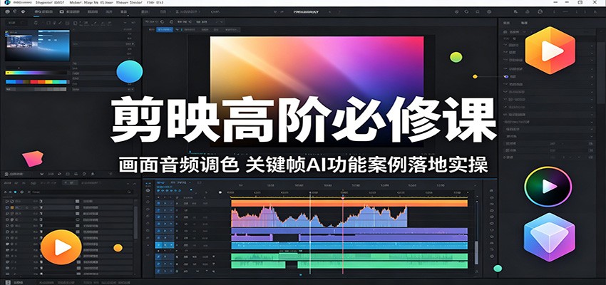 剪映高阶必修课:画面音频调色,关键帧AI功能案例落地实操-网赚副业网