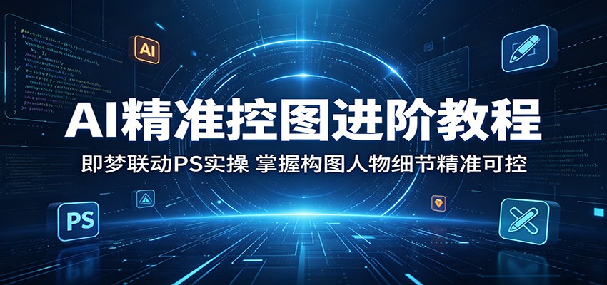 AI精准控图进阶教程:即梦联动PS实操,掌握构图人物细节精准可控-网赚副业网