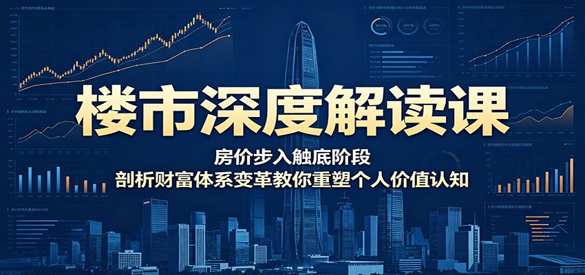 楼市深度解读课:房价步入触底阶段,剖析财富体系变革教你重塑个人价值认知-网赚副业网
