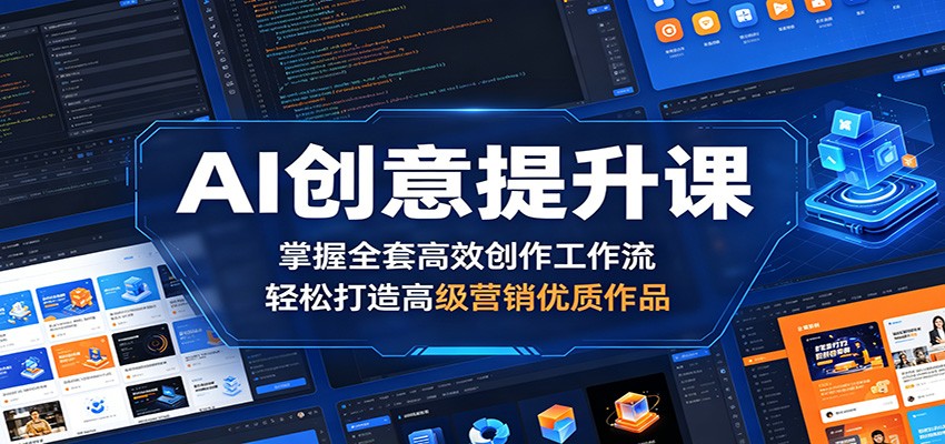 AI创意提升课:掌握全套高效创作工作流,轻松打造高级营销优质作品-网赚副业网