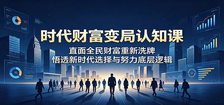 时代财富变局认知课:直面全民财富重新洗牌,悟透新时代选择与努力底层逻辑-网赚副业网