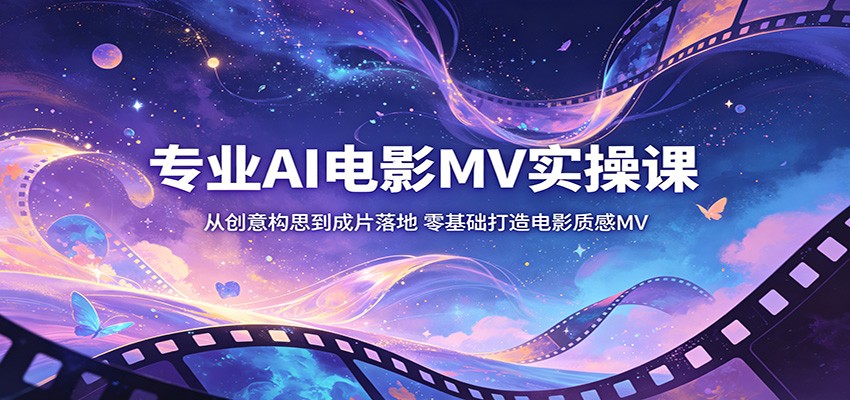 专业AI电影MV实操课:从创意构思到成片落地,零基础打造电影质感MV-网赚副业网