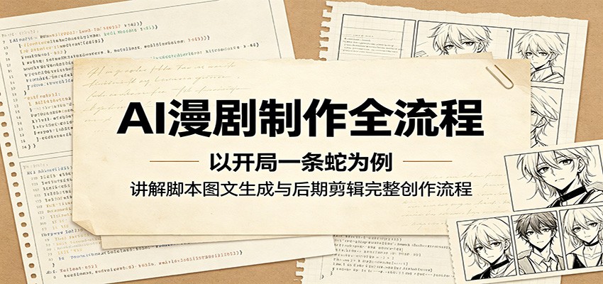 AI漫剧制作全流程:以开局一条蛇为例,讲解脚本图文生成与后期剪辑完整创作流程-网赚副业网