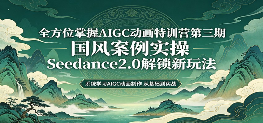 零基础AIGC动画精通第三期：国风案例实操，Seedance2.0解锁新玩法-网赚副业网