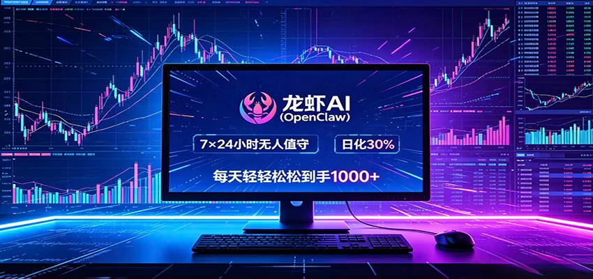 龙虾AI(OpenClaw)全自动挂机,智能操控电脑高效执行任务,每天轻松到手四位数-网赚副业网