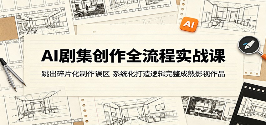 AI剧集创作全流程实战课:跳出碎片化制作误区,系统化打造逻辑完整成熟影视作品-网赚副业网