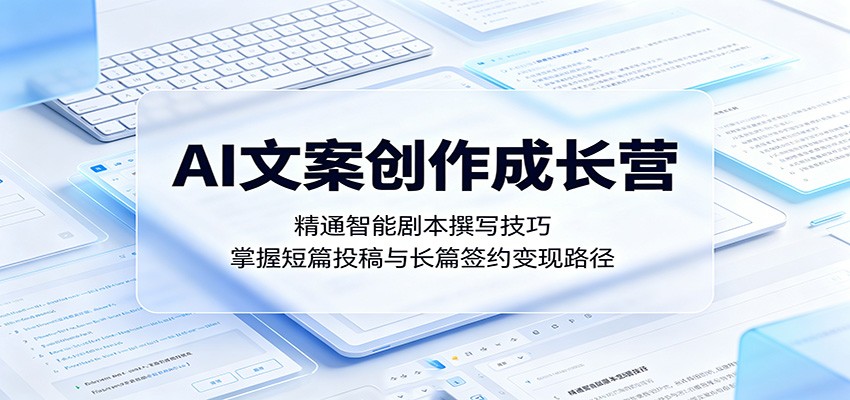 AI文案创作成长营:精通智能剧本撰写技巧,掌握短篇投稿与长篇签约变现路径-网赚副业网