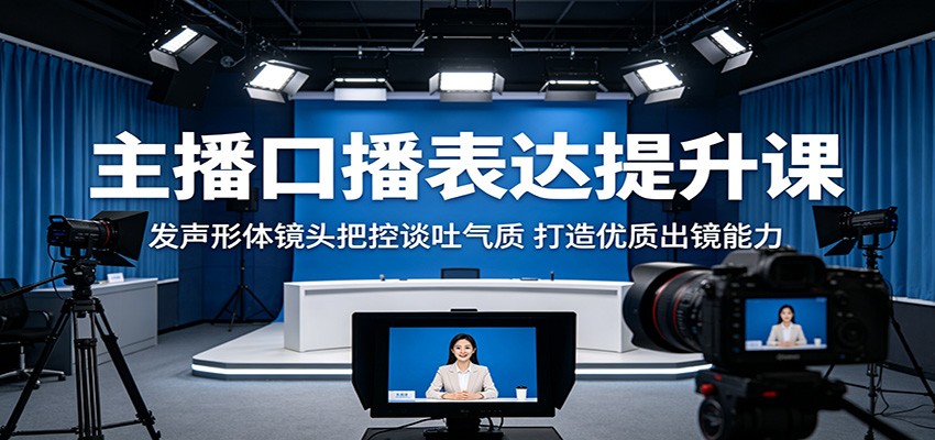 主播口播表达提升课:发声形体镜头把控谈吐气质,打造优质出镜能力-网赚副业网