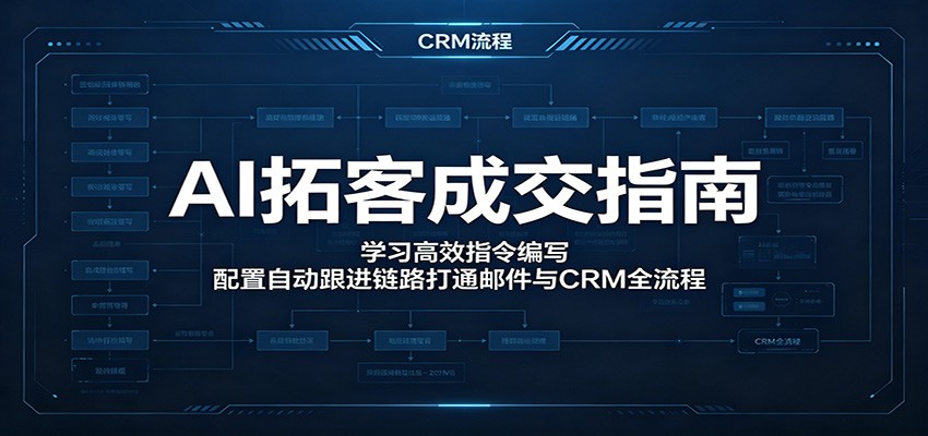 AI拓客成交指南:学习高效指令编写,配置自动跟进链路打通邮件与CRM全流程-网赚副业网