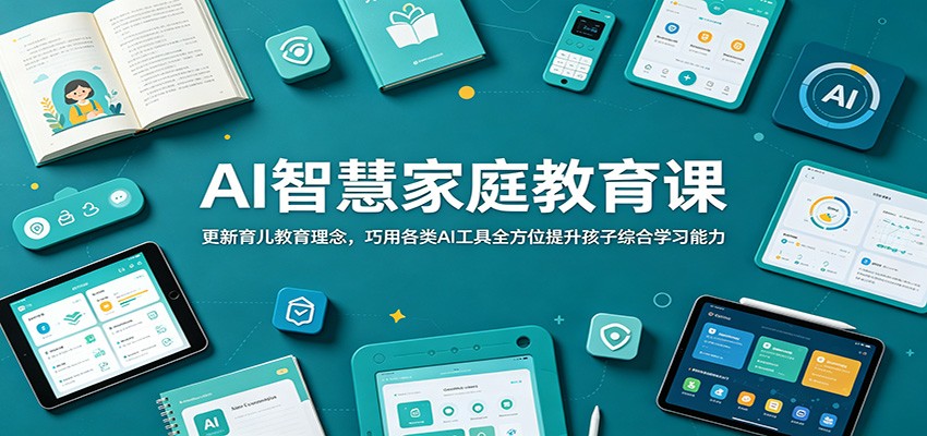 AI智慧家庭教育课:更新育儿教育理念,巧用各类AI工具全方位提升孩子综合学习能力-网赚副业网