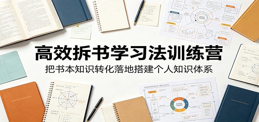 高效拆书学习法训练营,把书本知识转化落地搭建个人知识体系-网赚副业网