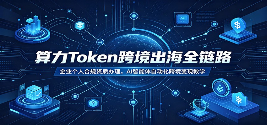 算力Token跨境出海全链路:企业个人合规资质办理,AI智能体自动化跨境变现教学-网赚副业网