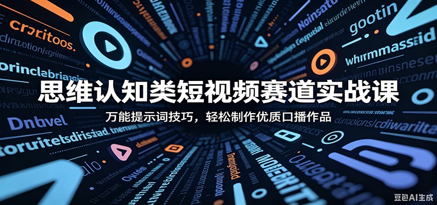 思维认知类短视频赛道实战课:万能提示词技巧,轻松制作优质口播作品-网赚副业网