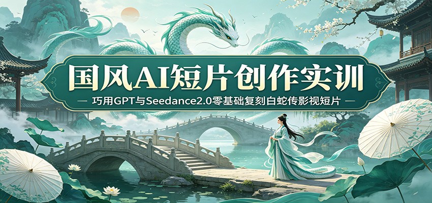 国风AI短片创作实训:巧用GPT与Seedance2.0零基础复刻白蛇传影视短片-网赚副业网