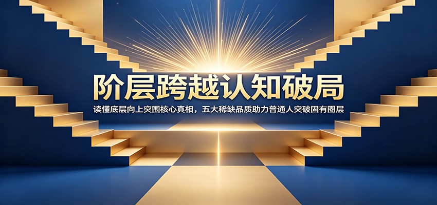 阶层跨越认知破局：读懂底层向上突围核心真相，五大稀缺品质助力普通人突破固有圈层-网赚副业网