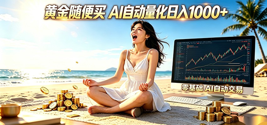 黄金随便买?AI自动外汇量化交易 在家当皇帝 日入1000+-网赚副业网