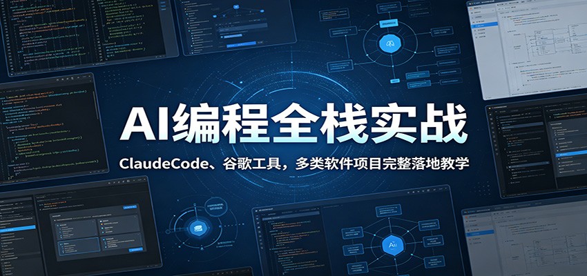 AI编程全栈实战:ClaudeCode、谷歌工具,多类软件项目完整落地教学-网赚副业网