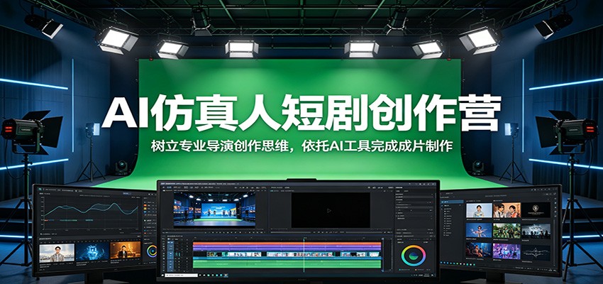 AI仿真人短剧创作营:树立专业导演创作思维,依托AI工具完成成片制作-网赚副业网