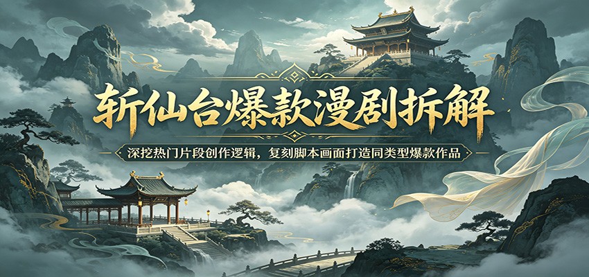斩仙台爆款漫剧拆解:深挖热门片段创作逻辑,复刻脚本画面打造同类型爆款作品-网赚副业网
