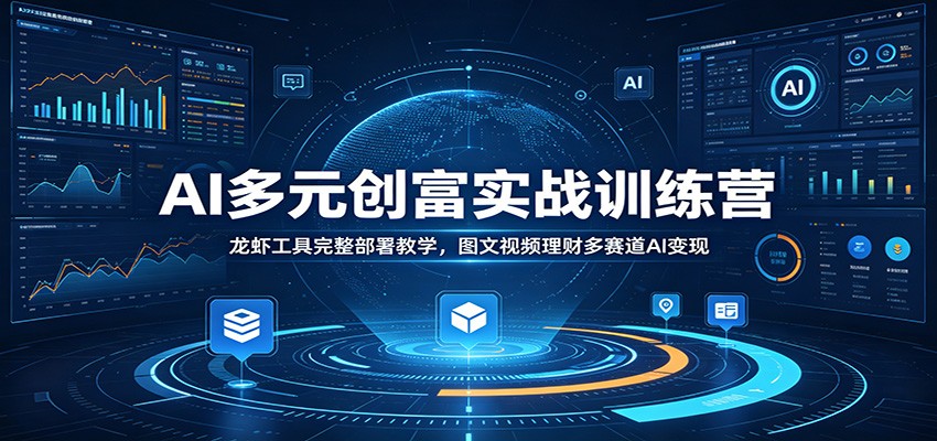 AI多元创富实战训练营:龙虾工具完整部署教学,图文视频理财多赛道AI变现-网赚副业网