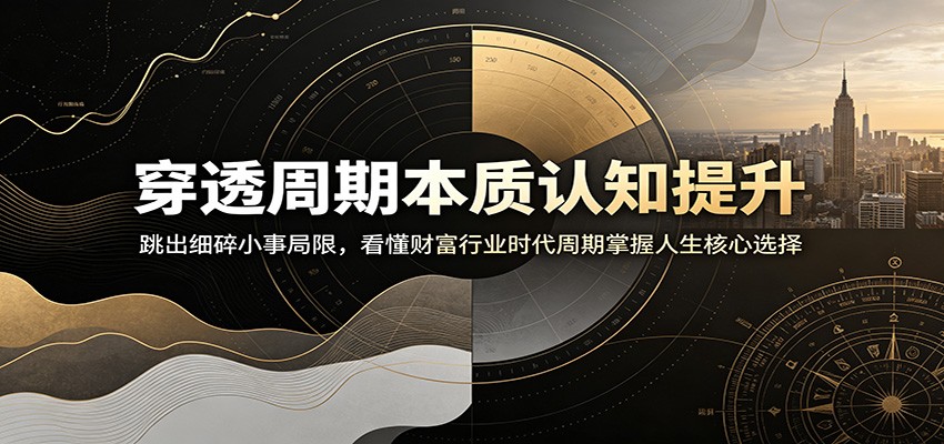 穿透周期本质认知提升:跳出细碎小事局限,看懂财富行业时代周期掌握人生核心选择-网赚副业网