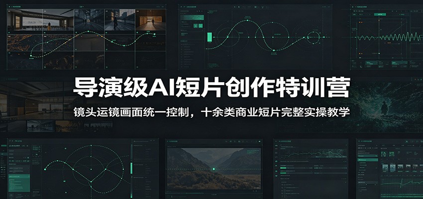 导演级AI短片创作特训营:镜头运镜画面统一控制,十余类商业短片完整实操教学(更新)-网赚副业网