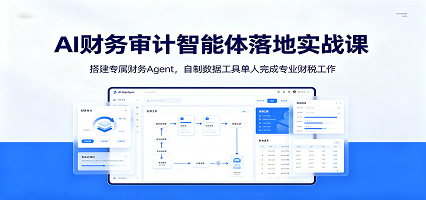 AI财务审计智能体落地实战课:搭建专属财务Agent,自制数据工具单人完成专业财税工作-网赚副业网