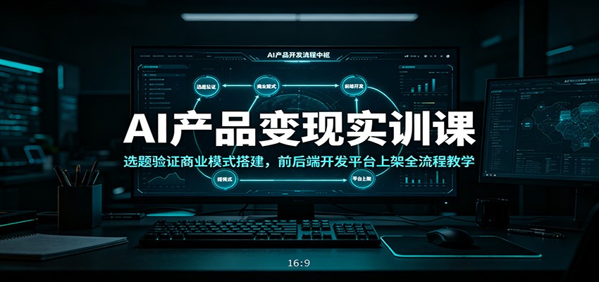 AI产品变现实训课:选题验证商业模式搭建,前后端开发平台上架全流程教学-网赚副业网