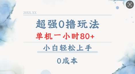 超强0撸玩法 录录数据 单机 一小时轻松80+ 小白轻松上手 简单0成本【仅揭秘】-网赚副业网