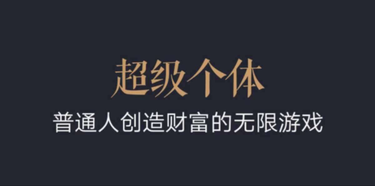 超级个体:2024-2025翻盘指南,普通人创造财富的无限游戏-网赚副业网