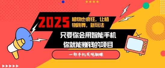 2025蓝海新玩法植物也疯狂,跳舞的植物视频有流量涨粉快,多平台去发布,轻松月入过W-网赚副业网