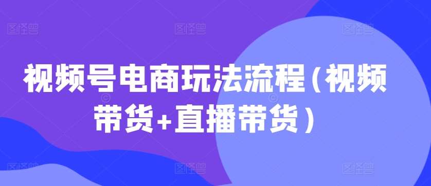 视频号电商玩法流程,视频带货+直播带货【更新2025年1月】-网赚副业网