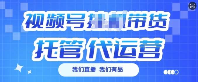 视频号挂J直播带货托管代运营,每个月多挣3k【揭秘】-网赚副业网