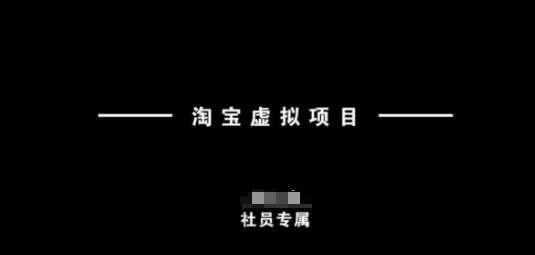 淘宝虚拟项目,从理论到实操,新手也能快速上手-网赚副业网