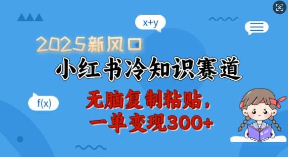2025新风口,小红书冷知识赛道,无脑复制粘贴,一单变现300+-网赚副业网