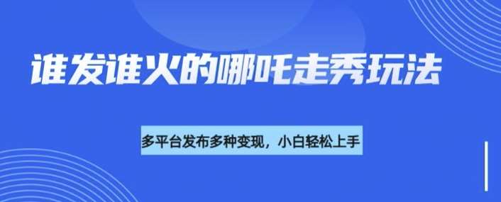 利用deepseek制作谁发谁火的哪吒2人物走秀视频,多平台发布多种变现-网赚副业网