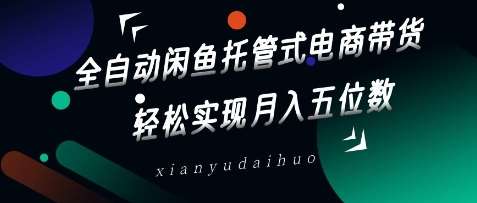 全自动闲鱼托管式电商带货,轻松实现月入五位数【揭秘】-网赚副业网
