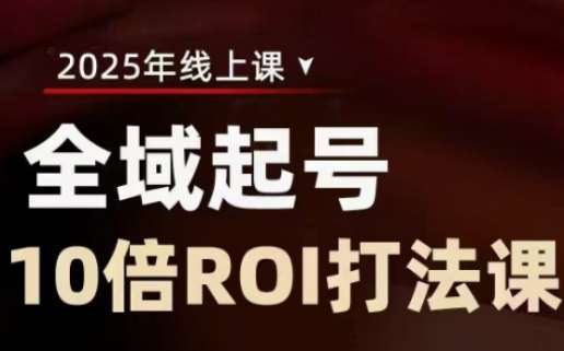 2025全域起号10倍ROI打法课,助你提升直播间的投资回报率-网赚副业网