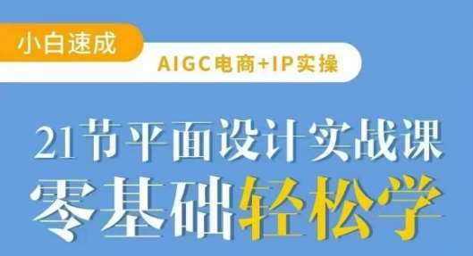 AIGC电商必备实操21节平面设计实战课,教你玩转AI-网赚副业网