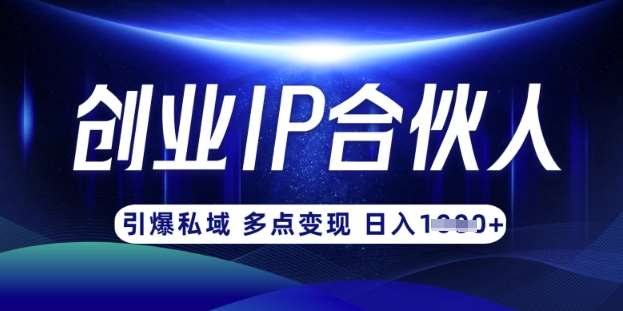 云帆·创业ip合伙人打造3.0,从0到1教你做网创,实现月入过W-网赚副业网