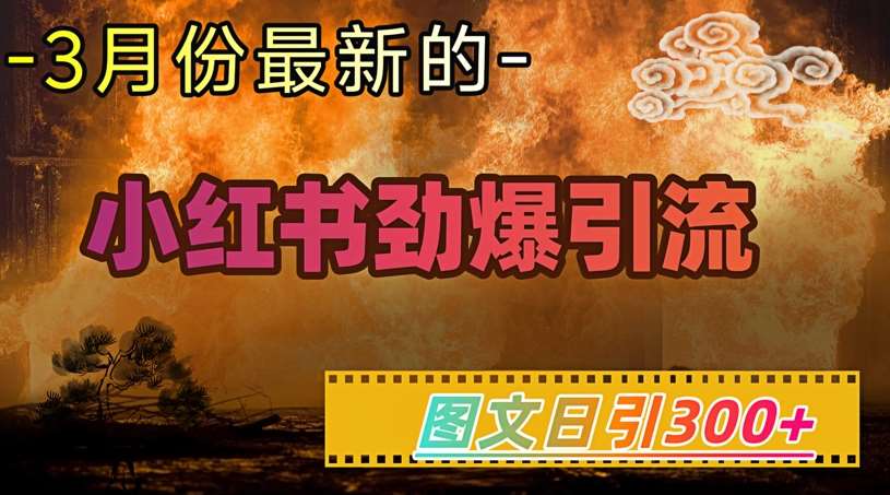 小红书超劲爆引流手段,图文日引300+轻松变现1W-网赚副业网